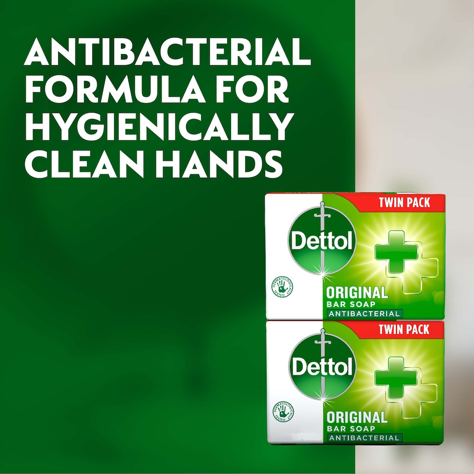 image 1 of Dettol Original Soap Twin Pack 2 X100g