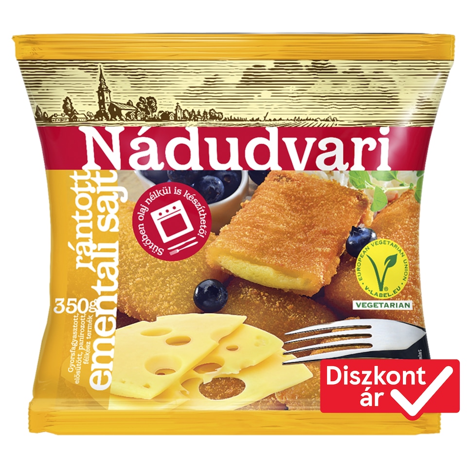 Nádudvari Quick-Frozen Breaded Emmental Cheese 350 g