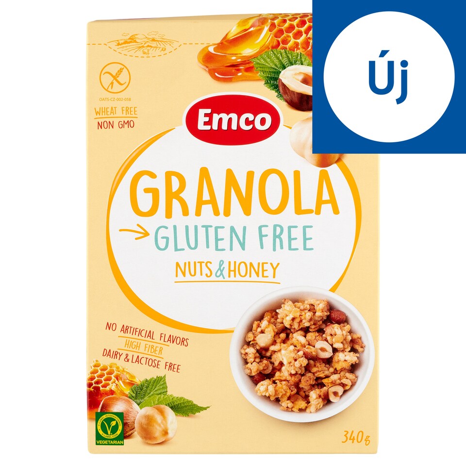 Emco Gluténmentes granola mézzel & mogyoróval 340 g