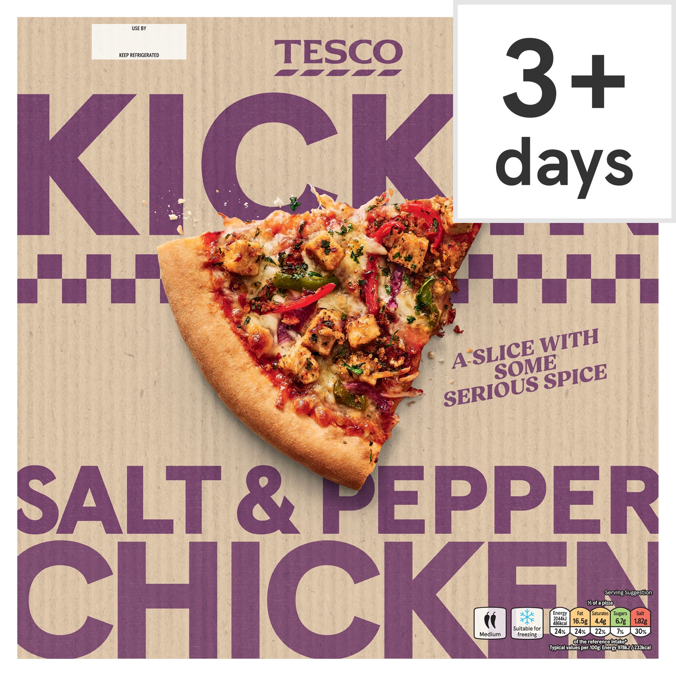 Tesco Salt & Pepper Chicken Pizza 423g
