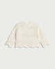 image 2 of F&F Baby Pure Cotton Pointelle Cardigan in Ecru