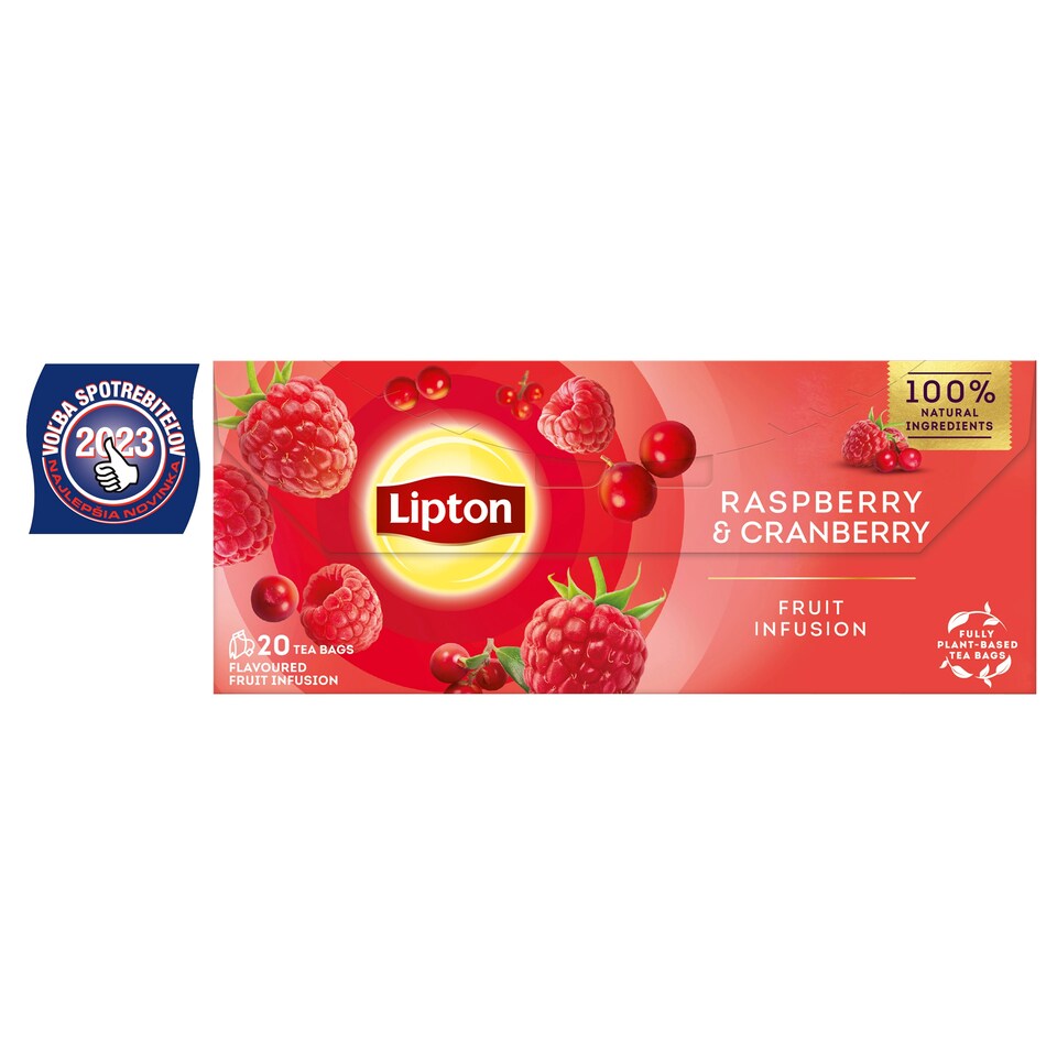 image 1 of Lipton Raspberry & Cranberry Fruit Tea 20 Bags 32 g