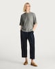 image 1 of F&F Carrot Leg Pleated Tapered Trousers in Navy