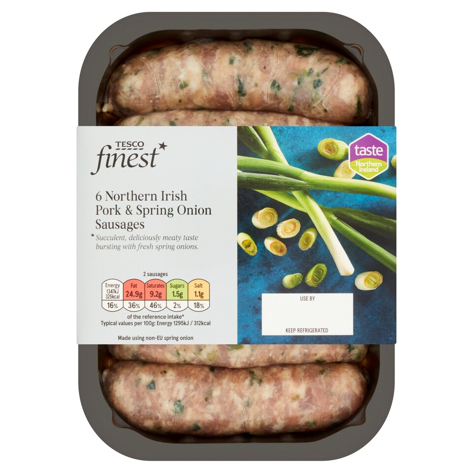 Ni Tesco Finest Pork & Scallion Sausages 400G