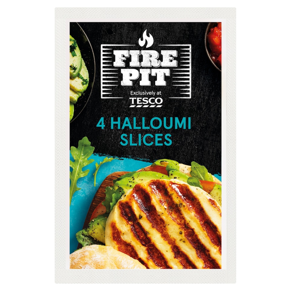 Tesco Fire Pit 4 Halloumi Slices 200G