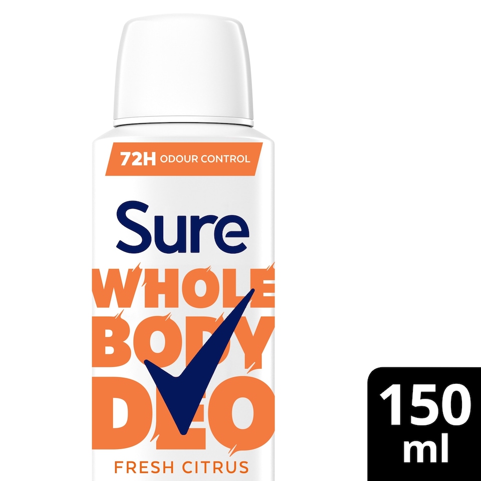 image 1 of Sure Women Fresh Citrus Whole Body Deodorant Spray 72h Odour Control 150ml