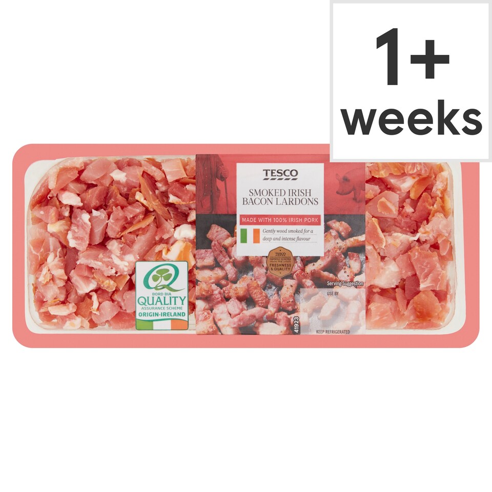 Tesco Irish Smoked Bacon Lardons 180G