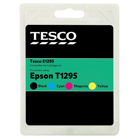 Tesco Remanufactured Epson T1295 Multipack Ink Cartridges Tesco Groceries