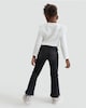 image 3 of F&F Girls Cotton Rich Flared Jeggings in Black