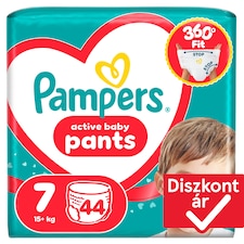 Pampers Active Baby Pants Size 7, 44 Nappies, 15kg+