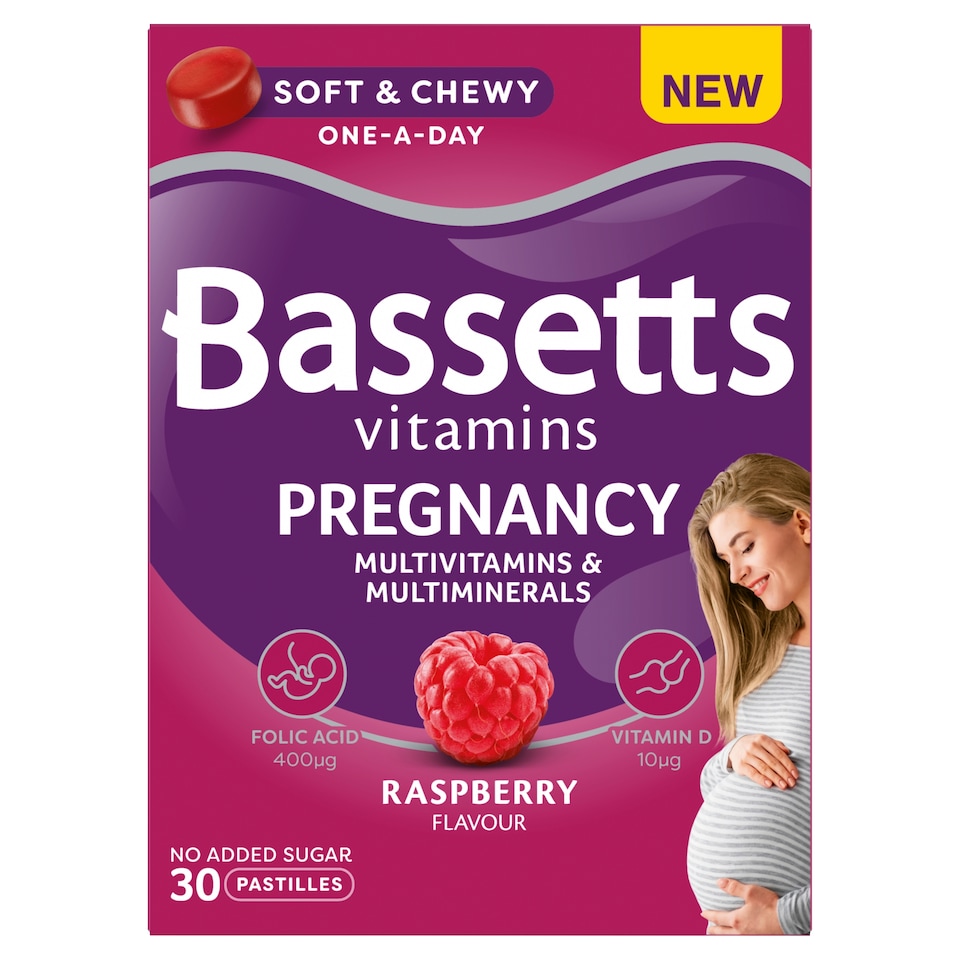 Bassetts Pregnancy Multivitamin Multiminerals Pastilles Raspberry x 30