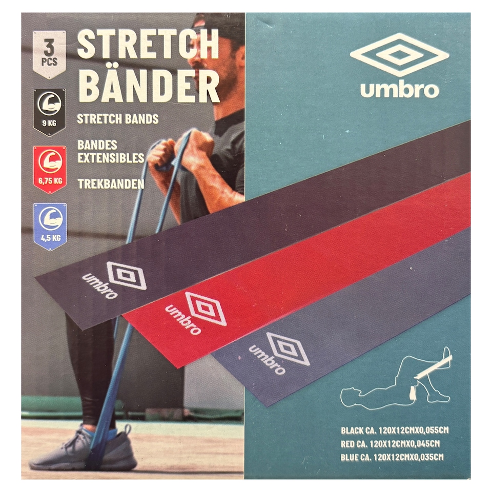 Umbro Stretch Bands 120 x 12 cm 3 pcs