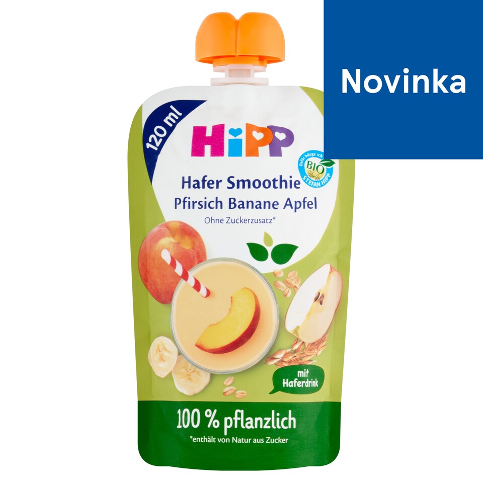 obrázok 1 z HiPP Bio ovsené smoothie jablko, broskyňa, banán 120 ml