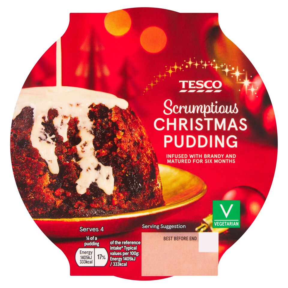 Tesco Jolly Christmas Pudding Infused With Brandy 400g