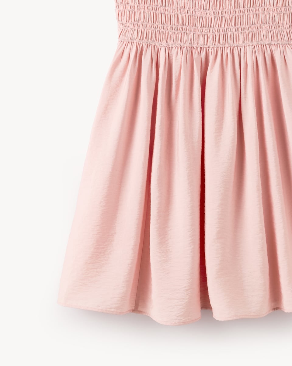 image 1 of F&F Shirred Sleeveless Mini Dress in Pink