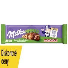 Milka Mmmax Milk Chocolate from Alpine Milk with Whole Hazelnuts 250 g