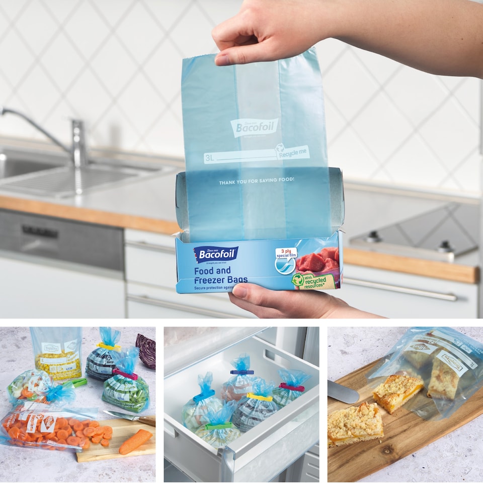 image 1 of Bacofoil Freezer Bags Medium 40 Pack