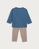 image 2 of F&F Baby 2-Piece Cotton Rich Best Bear Friends Top and Leggings Set in Navy