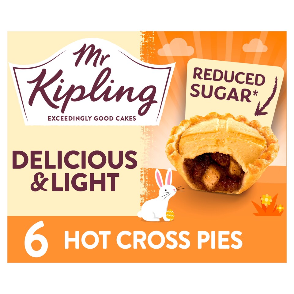 Mr Kipling Deliciously Good Hot Cross Pies 6 Pack