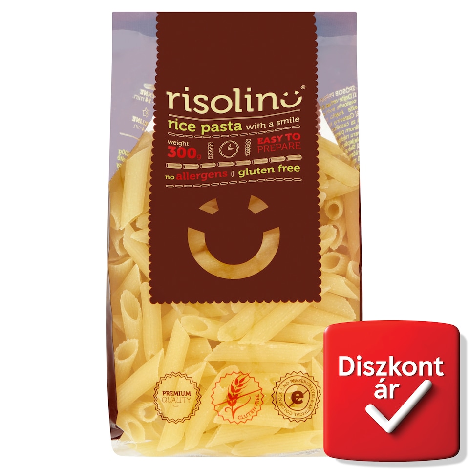 Risolino Penne természetesen gluténmentes rizstészta 300 g  1. kép