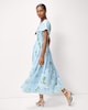 image 4 of F&F Floral Short Sleeved Midi Dress in Blue