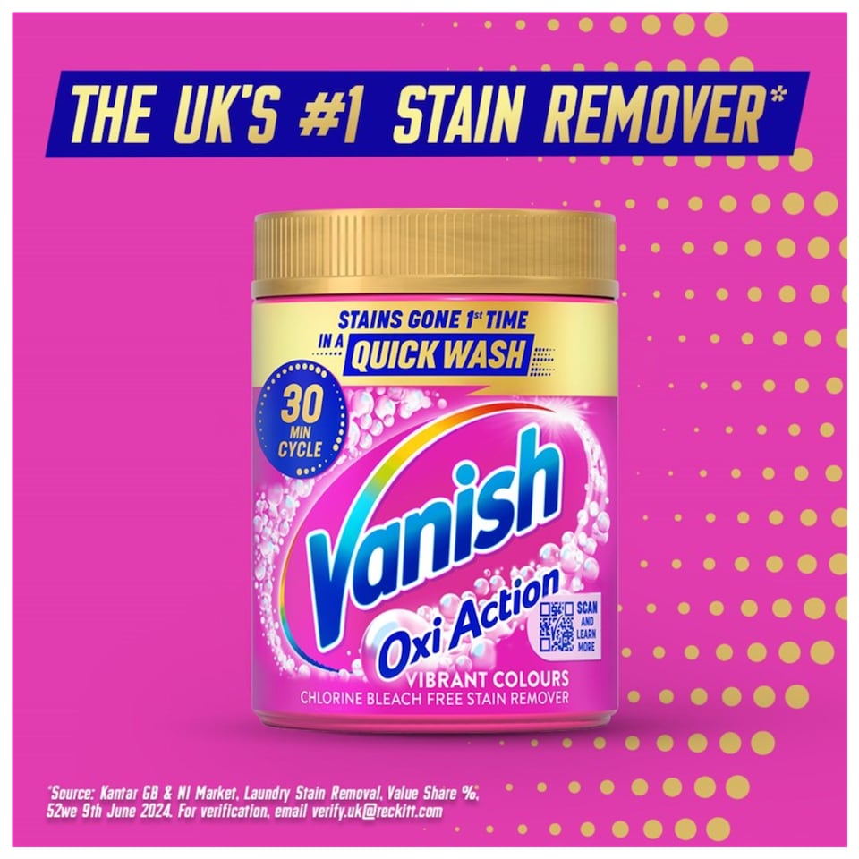image 1 of Vanish Gold Oxi Action Laundry Stain Remover Powder Colours 850g