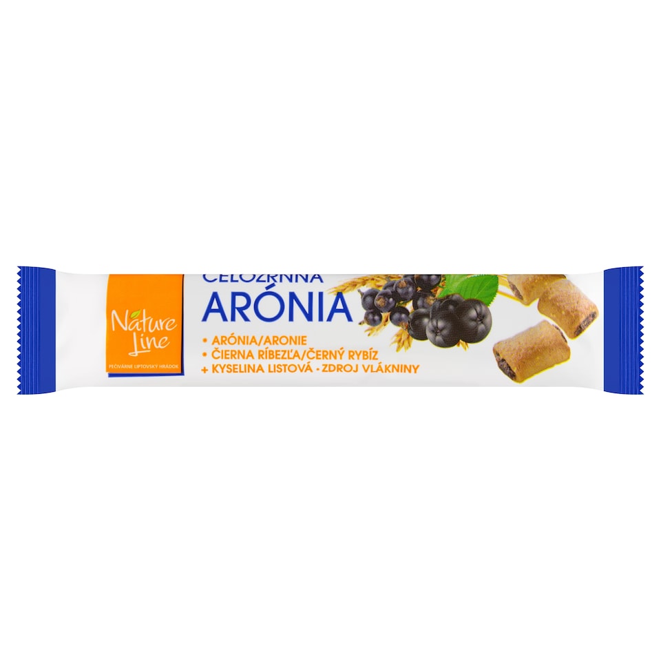 Nature Line Celozrnné sušenky plněné náplní z aronie a černého rybízu 65g