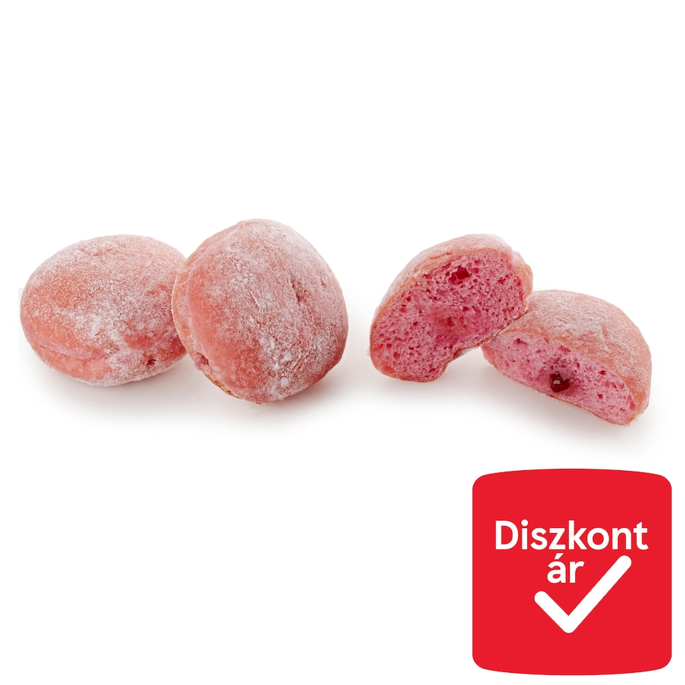 Mini málnás rózsaszín fánk, kiolvasztott 25 g  1. kép