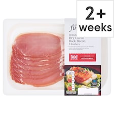 Tesco Finest Smoked Dry Cure Back Bacon 8 Pack 240G