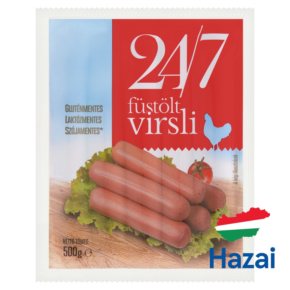 24/7 füstölt virsli 500 g  1. kép