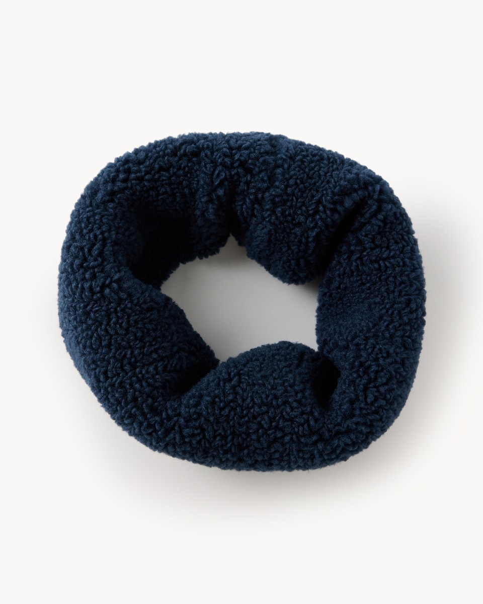 image 1 of F&F Boys Borg Fleece Snood in Navy
