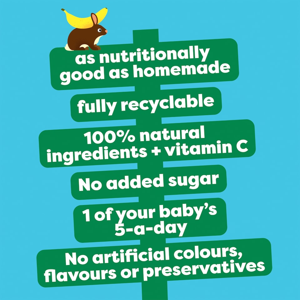 image 1 of Heinz Apple, Pear & Banana Fruit Puree Pouch Baby Food 100g