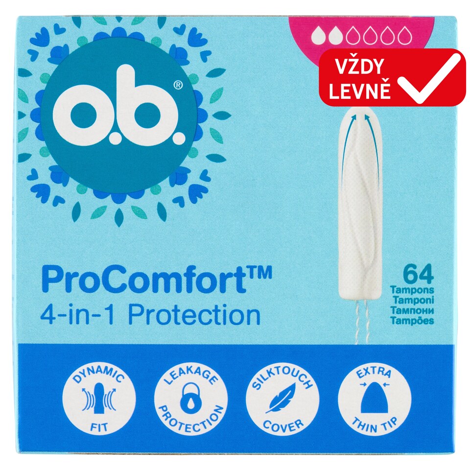 Obrázek 1 pro produkt O.B. ProComfort Mini tampony 64 ks
