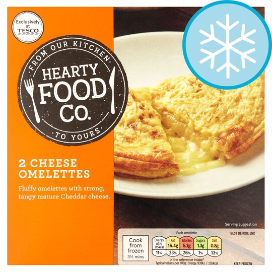 Hearty Food Co. 2 Cheese Omelettes 200G Tesco Groceries