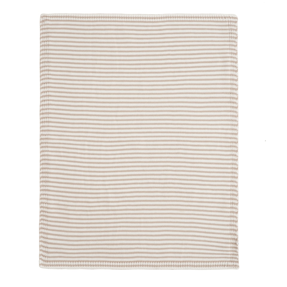 F&F Home Striped Neutral Chenille Blanket