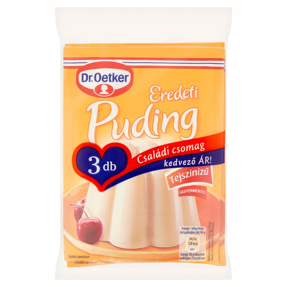 Dr. Oetker Eredeti Puding tejszínízű pudingpor 3 x 40 g