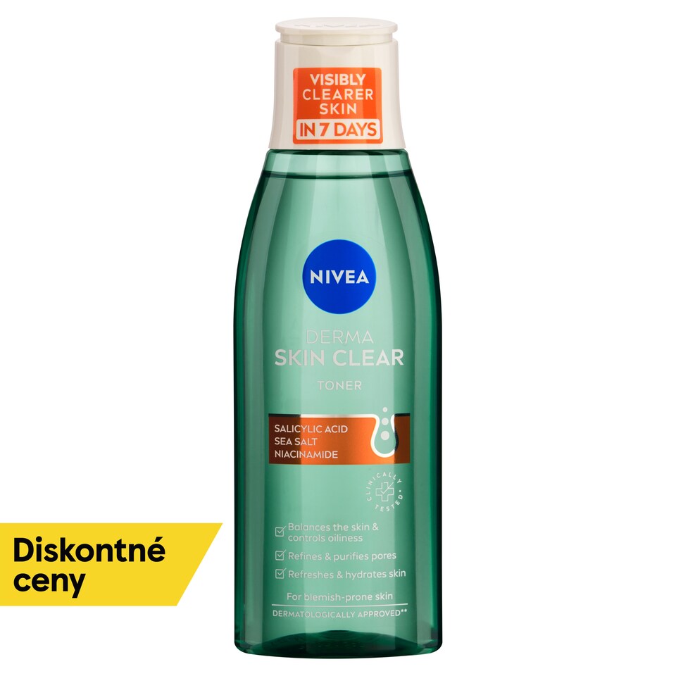 obrázok 1 z Nivea Derma Skin Clear Čistiaca pleťová voda 200 ml