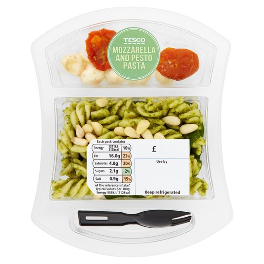 Tesco Mozzarella & Pesto Pasta 148G Tesco Groceries