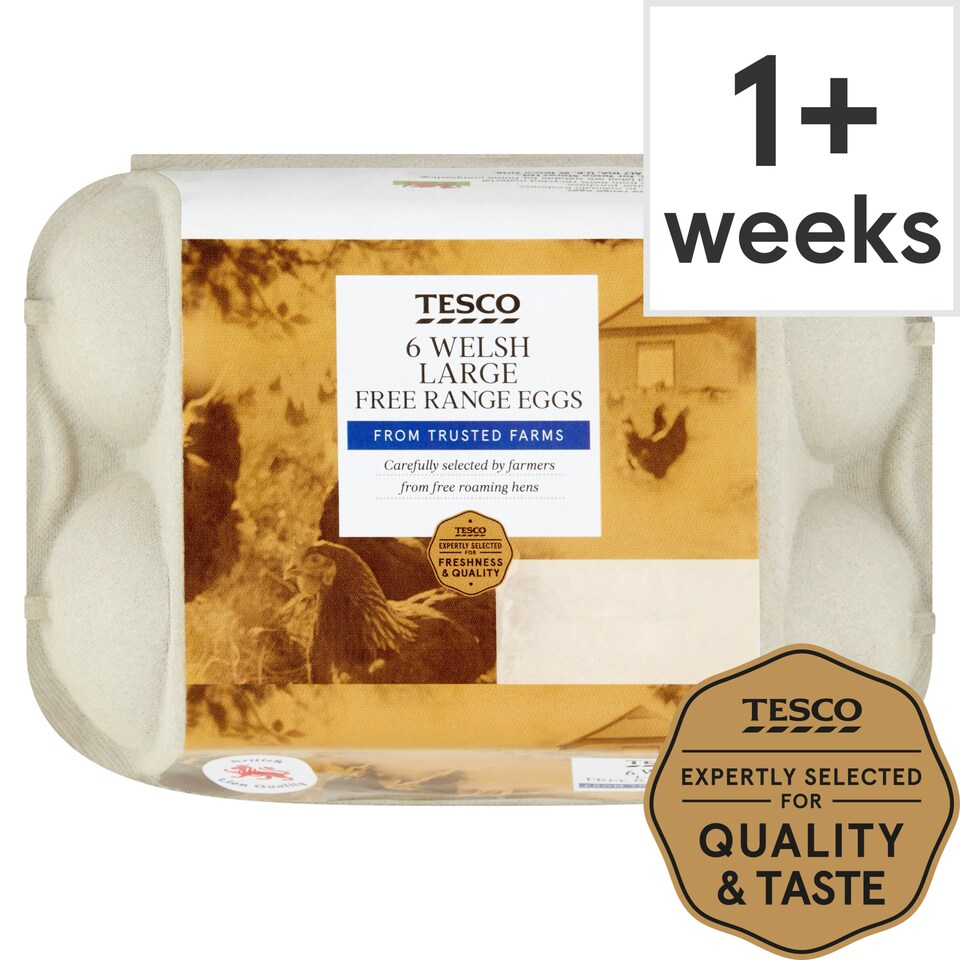 Tesco Free Range Eggs Large 6 Pack Tesco Groceries