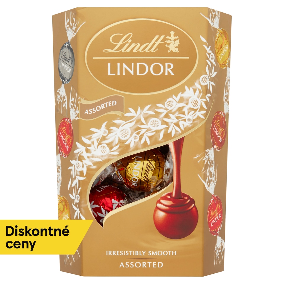 obrázok 1 z Lindt Lindor Zmes mliečnej, bielej a extra horkej čokolády s jemnou krémovou náplňou 200 g