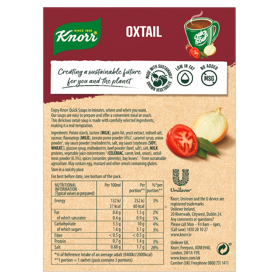 image 1 of Knorr Quick Soup Oxtail 3 X 64Ml
