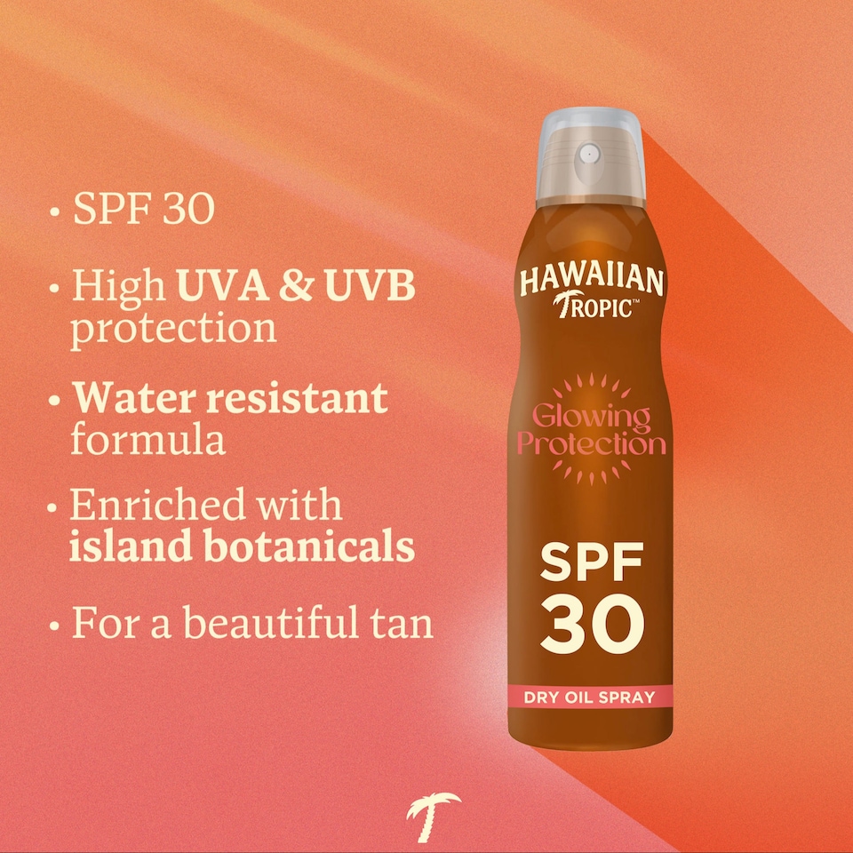 image 1 of Hawaiian Tropic Glowing Protection Sunscreen Spray SPF 30 180ml