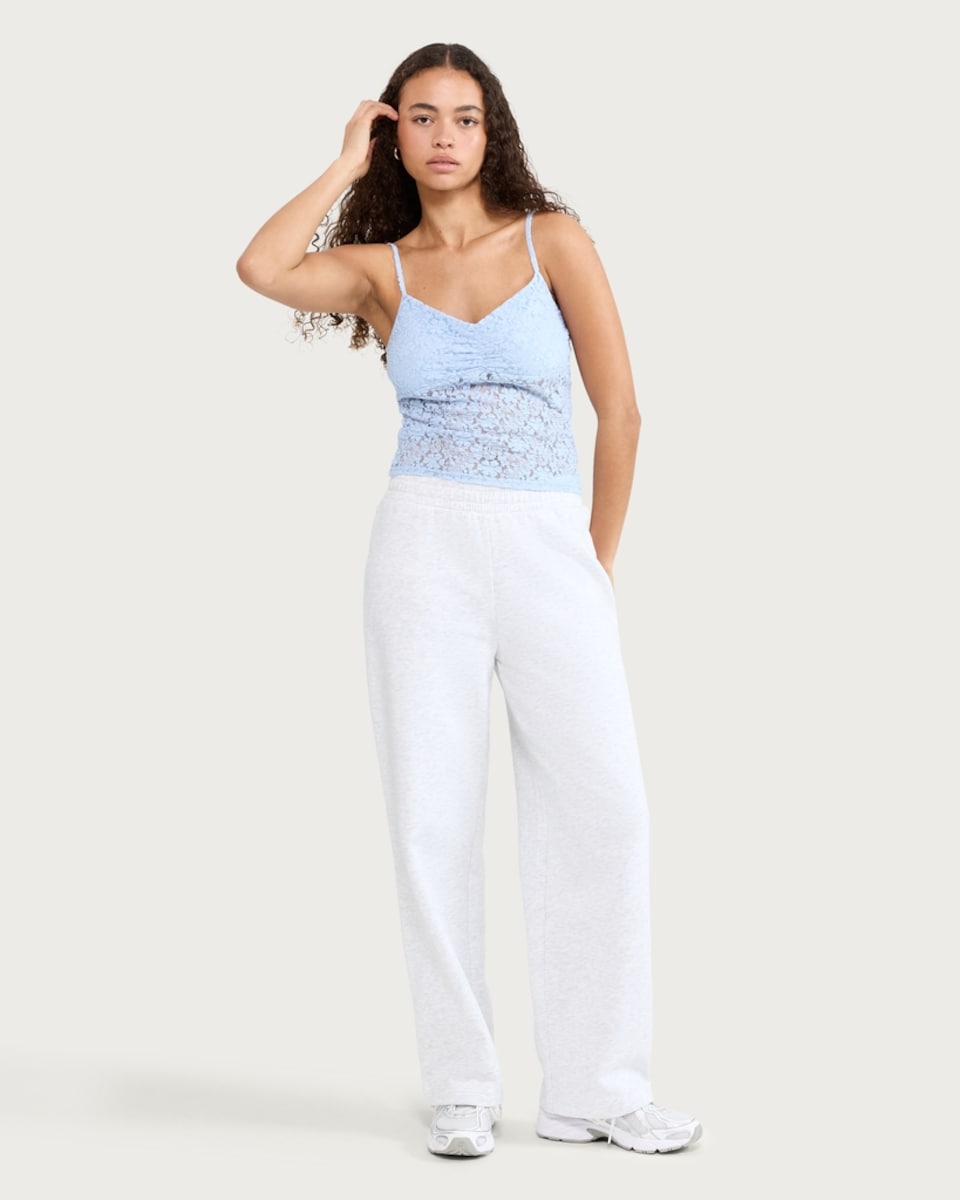 image 1 of OH ME OH MY Floral Lace Cami Top in Blue