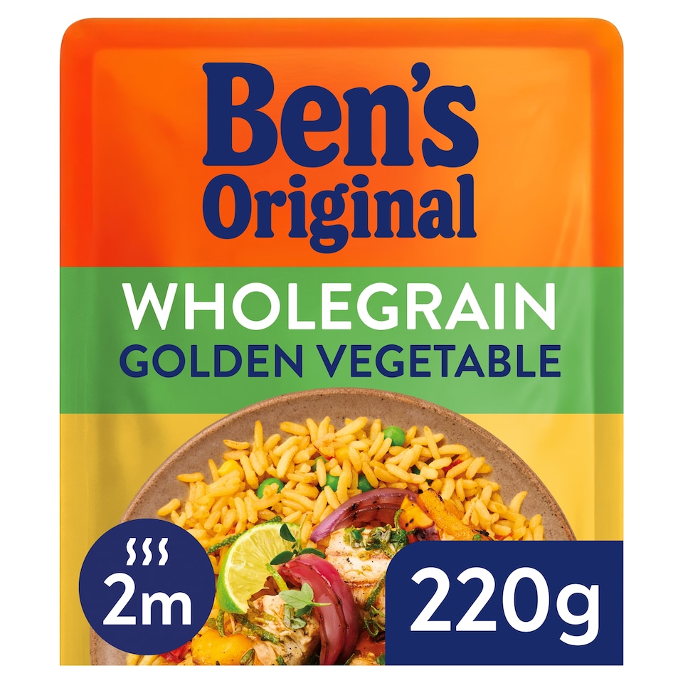 image 1 of Bens Original Wholegrain Golden Vegetable Microwave Rice 220g