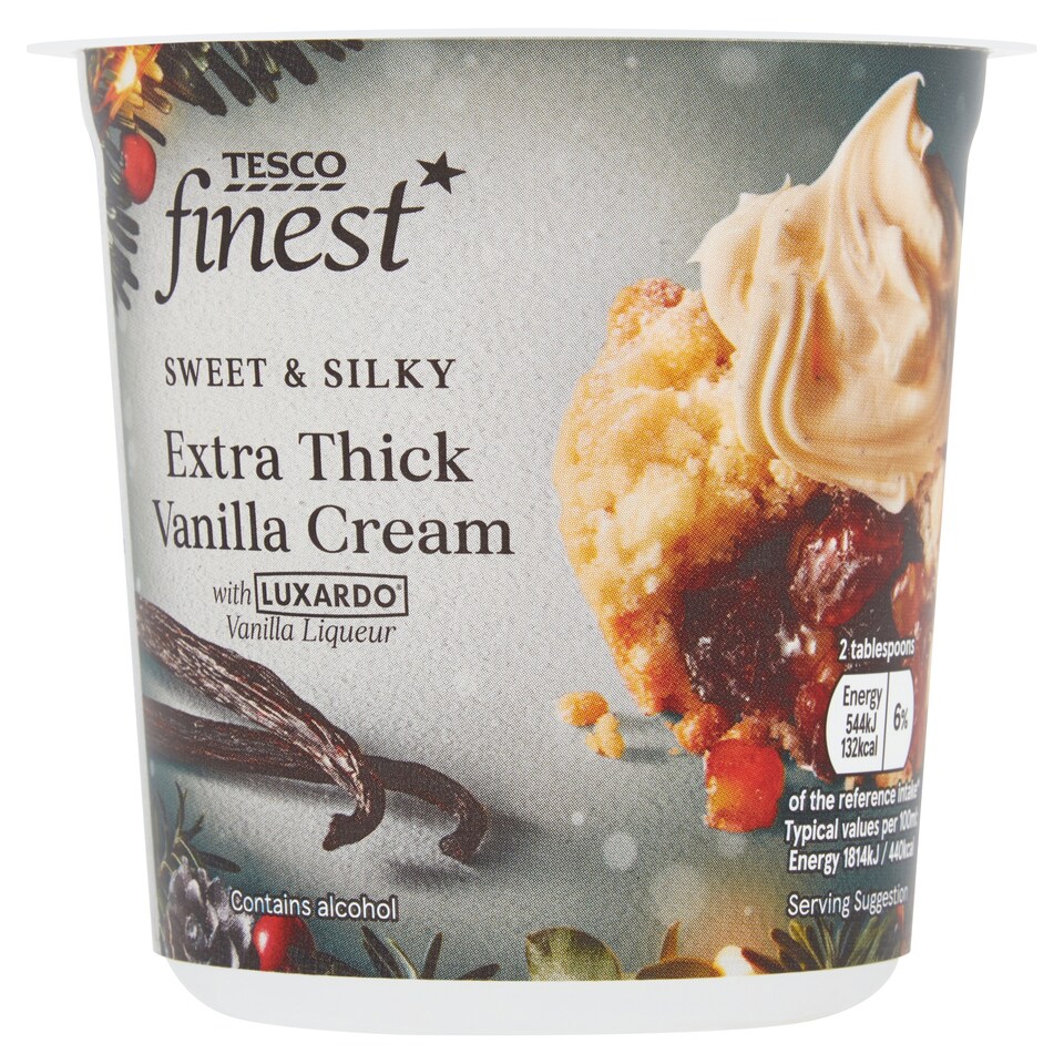 Tesco Finest Extra Thick Vanilla Cream 250Ml