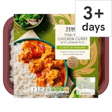 Tesco Thai Red Chicken Curry With Jasmine Rice 400G