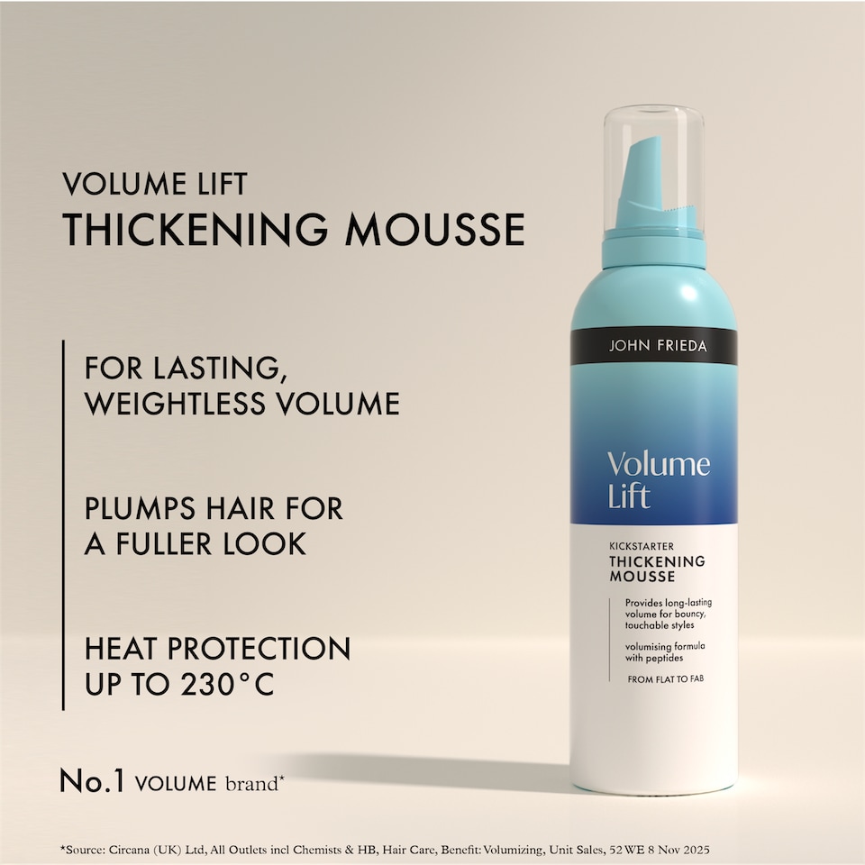 image 1 of John Frieda Volume Lift Kickstarter Thickening Mousse 200ml