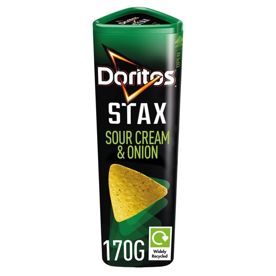 Doritos Stax Sour Cream & Onion Tortilla Chips 170G Tesco Groceries