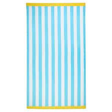 Tesco Aqua Stripe Oversized Hanging Beach Towel