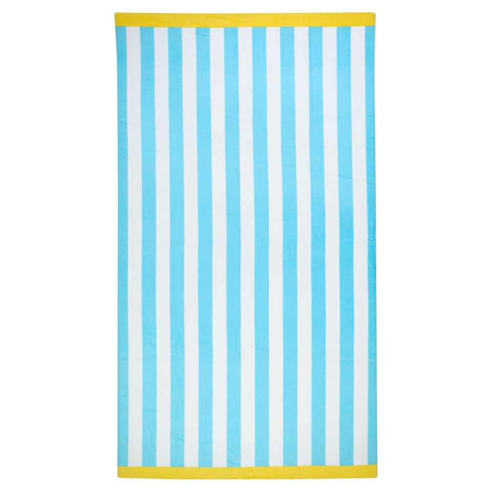Tesco Aqua Stripe Oversized Hanging Beach Towel